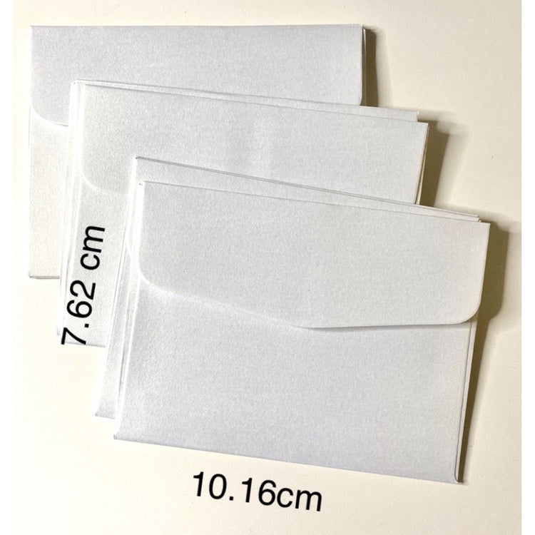 🇸🇬Mini Pearlescent Glitter Paper Envelopes for Small Cards Letters Invitations nanapaperstudio