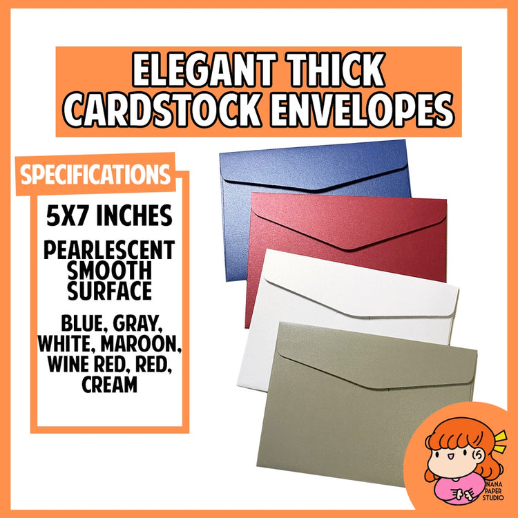 🇸🇬 Elegant Glitter Thick Envelopes nanapaperstudio