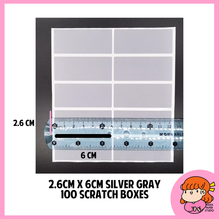 🇸🇬 DIY Scratch Off Sticker Labels for Lucky Draw Card Greeting Card Surprise Gift Nana Paper Studio