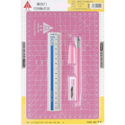 🇸🇬 Craft Knife Precision Paper Cutter with A5 Cutting Pad Metal Ruler Set