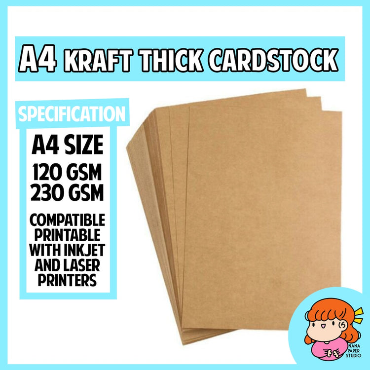 🇸🇬 A4 Kraft Brown Thick Cardstock Paper