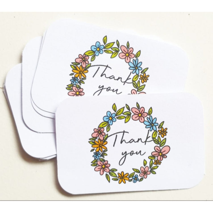 🇸🇬 45pcs 感谢卡 - Floral Wreath Cute Thank You Cards Pack Nana Paper Studio