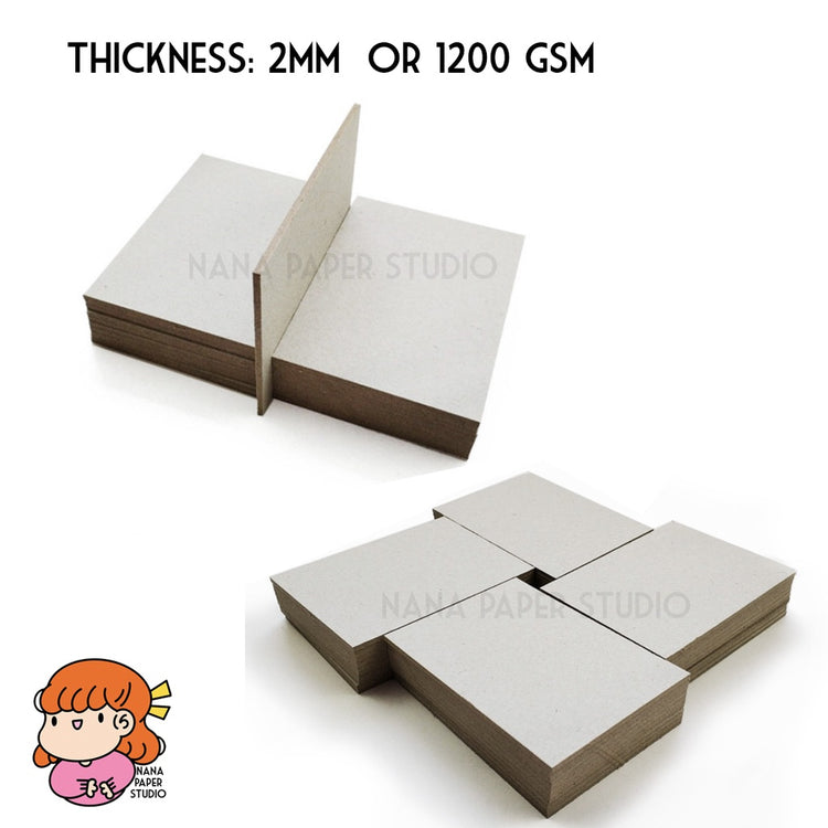 🇸🇬 A4 A5 1320gsm / 2mm / 1.5mm / 990gsm Gray Chipboard Cardstock