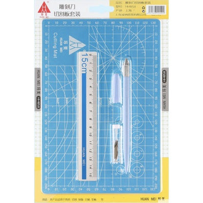 🇸🇬 Craft Knife Precision Paper Cutter with A5 Cutting Pad Metal Ruler Set