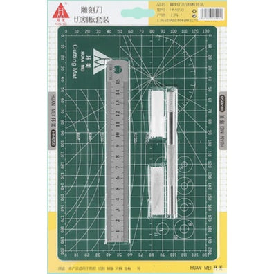 🇸🇬 Craft Knife Precision Paper Cutter with A5 Cutting Pad Metal Ruler Set