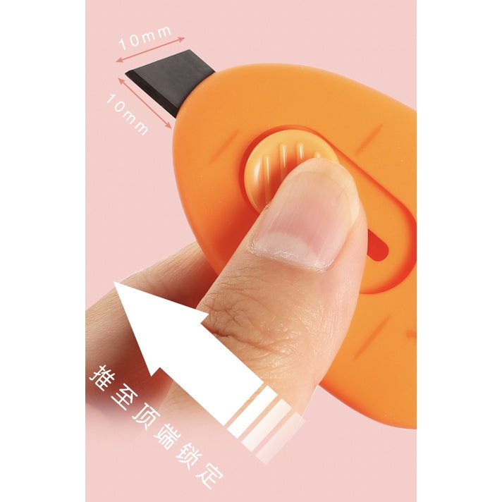 🇸🇬 Carrot Cute Portable Paper Cutter Pen Knife 1 pc