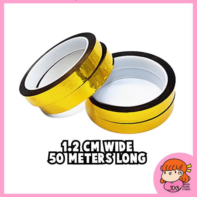 🇸🇬 Gold Tape Adhesive for Decorative Art Cookie Jar Snack Seal