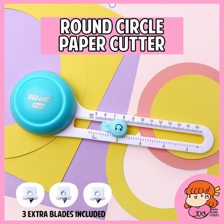 🇸🇬 Round Circle Paper Cutter Trimmer Portable Handy Extra Blades 1PC