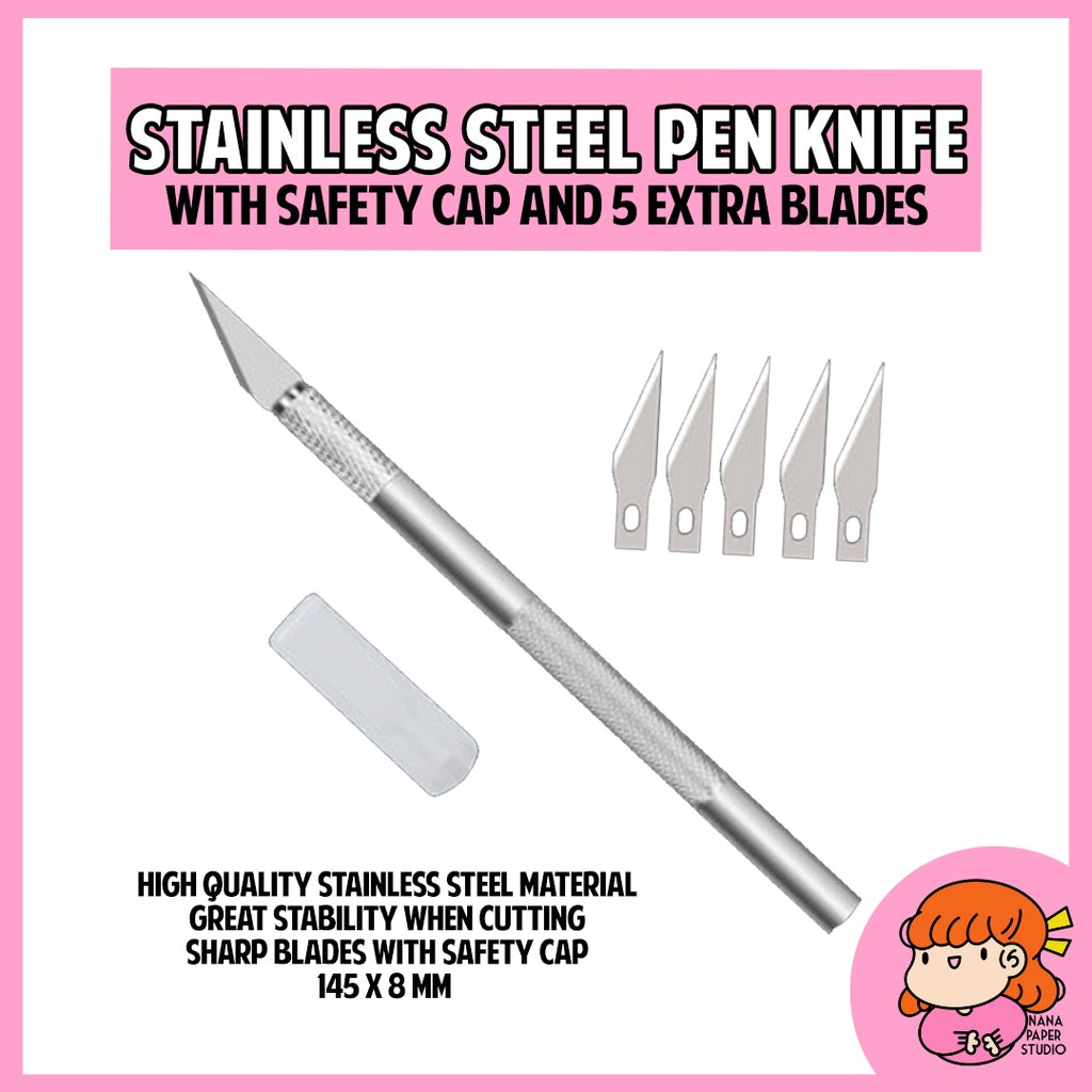 Pen Blade πΈπ¬ Stainless Steel Pen Knife Precision Utility Paper Cutter Hobbies 1 PC