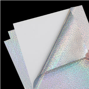 🇸🇬 A4 Vinyl Holographic Metallic Silver Gold Inkjet Laser Sticker Paper