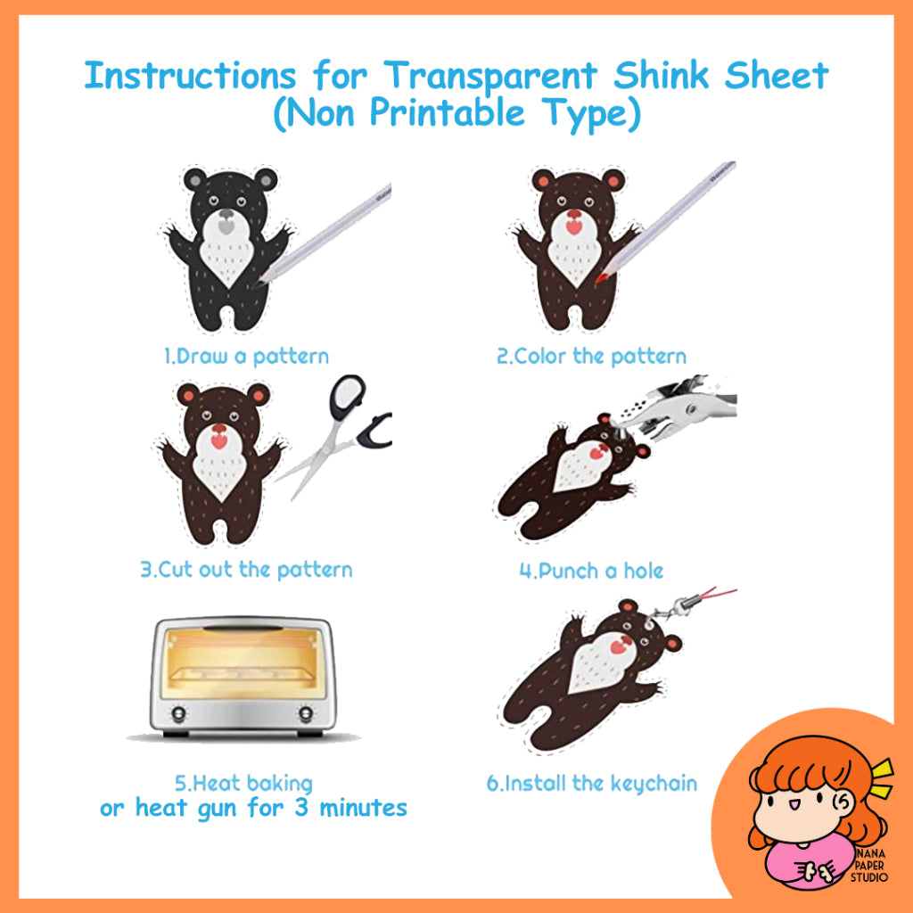 πΈπ¬ Printable Shrinky Shrink Sheets Film Paper 1 PC