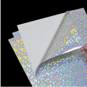 🇸🇬 A4 Vinyl Holographic Metallic Silver Gold Inkjet Laser Sticker Paper