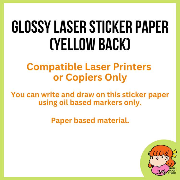 🇸🇬 Sticker Paper A4 Size Waterproof Vinyl Glossy Matte Adhesive FREE NORMAL MAIL nana paper studio