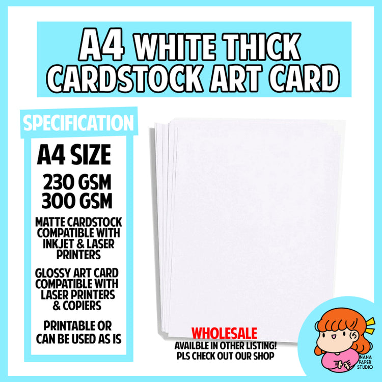 🇸🇬 180/230/300 GSM A4 Thick Cardstock Art Card Nana Paper Studio