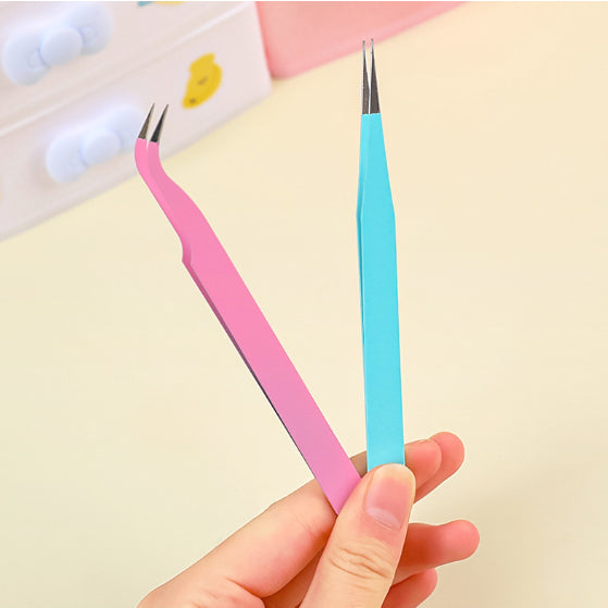 🇸🇬 2 Pieces Tweezers for Scrapbooking Cold Laminate Toploader Stickers