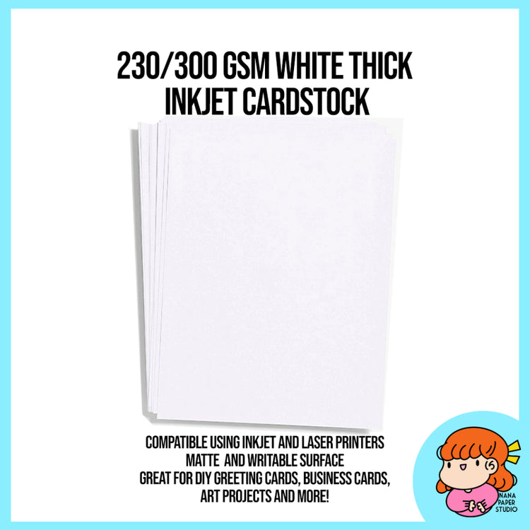 🇸🇬 WHOLESALE 180/230/300 GSM A4 Thick Cardstock Art Card White Plain Nana Paper Studio