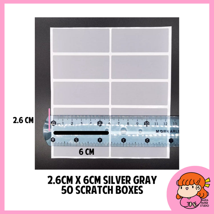 🇸🇬 DIY Scratch Off Sticker Labels for Lucky Draw Card Greeting Card Surprise Gift Nana Paper Studio