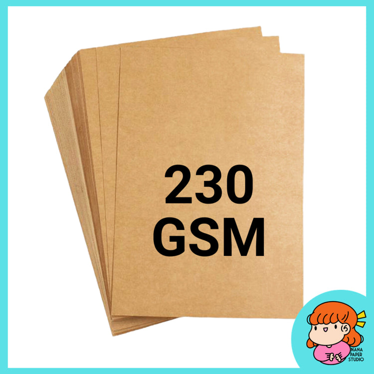 🇸🇬 A4 Kraft Brown Thick Cardstock Paper