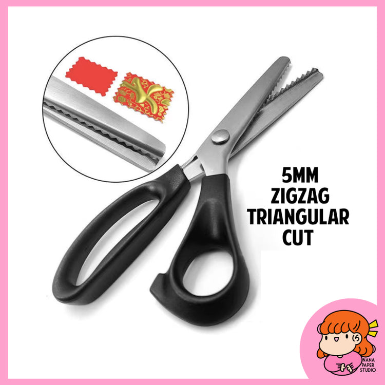 🇸🇬 Zigzag Scissors for DIY Chipbags School Projects Arts and Crafts Triangle Angle Nana Paper Studio