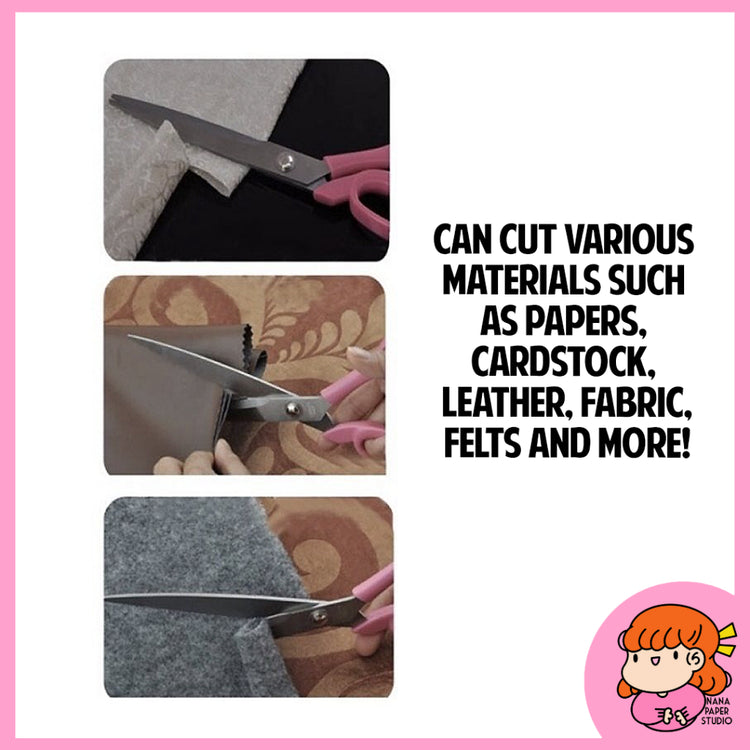 🇸🇬 Pastel Sharp Scissors with Cap for Paper Cardstock Felt Cloth Fabric Leather Nana Paper Studio