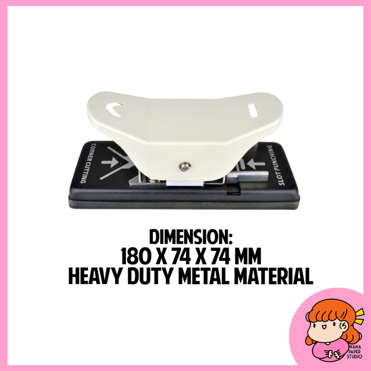 🇸🇬 2 in 1 Heavy Duty ID Card Puncher Corner Cutter for Thick Materials Nana Paper Studio