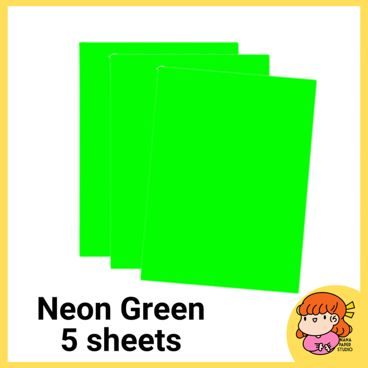 🇸🇬A4 Neon Fluorescent Printable Adhesive Sticker Papers