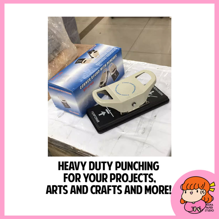 🇸🇬 2 in 1 Heavy Duty ID Card Puncher Corner Cutter for Thick Materials Nana Paper Studio