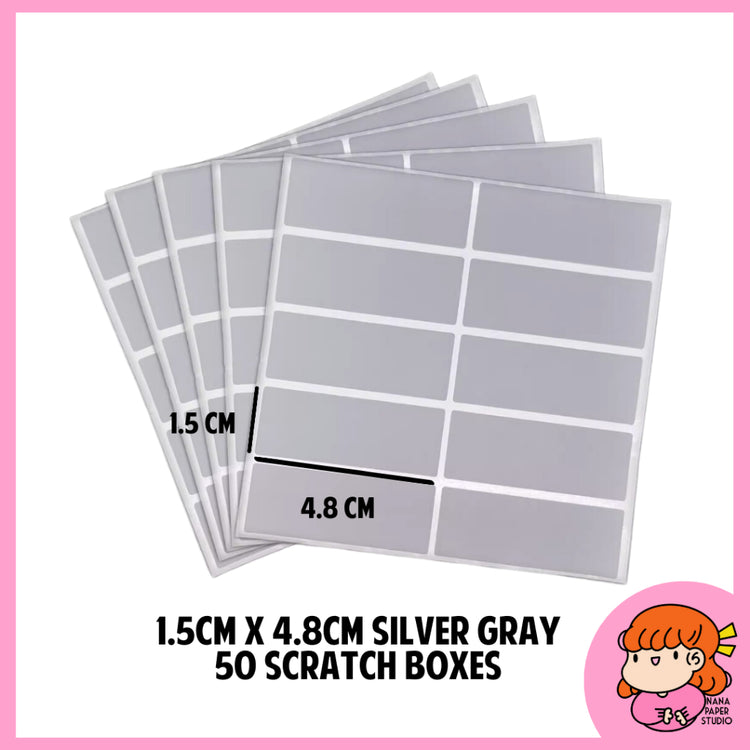 🇸🇬 DIY Scratch Off Sticker Labels for Lucky Draw Card Greeting Card Surprise Gift Nana Paper Studio