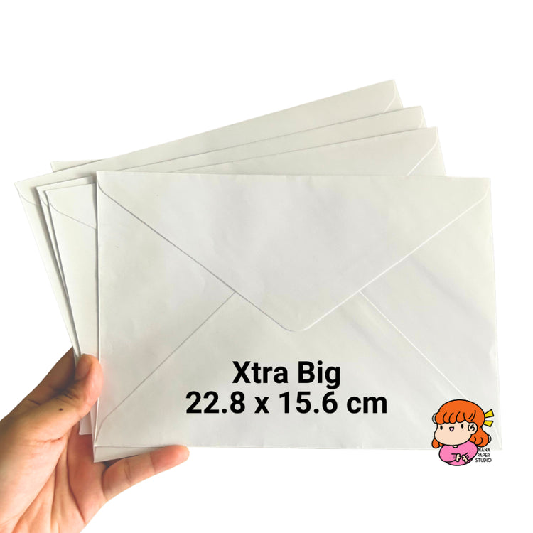 🇸🇬  White Envelope Paper Letter Small and Big Baronial Catalog Peelable 15pcs/30pcs nanapaperstudio