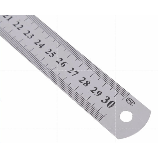 🇸🇬 30cm Heavy Metal Ruler Aluminum 1 PC