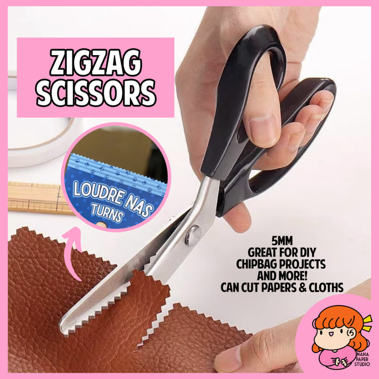 🇸🇬 Zigzag Scissors for DIY Chipbags School Projects Arts and Crafts Triangle Angle Nana Paper Studio