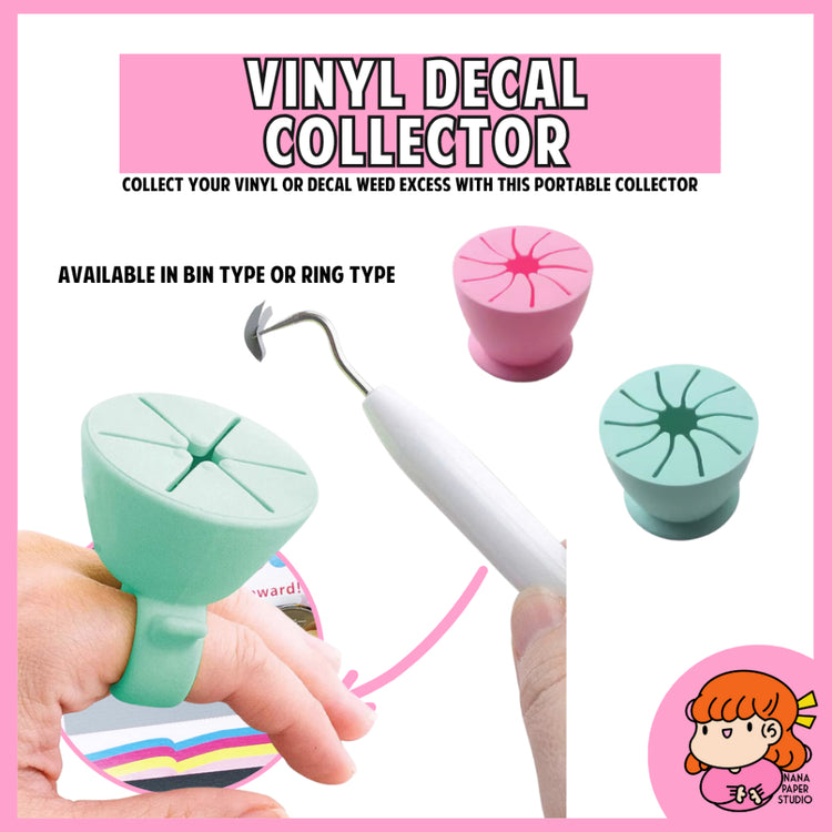 🇸🇬 Vinyl Decal Trash Scrap Collector Bin Ring for DIY Stickers Projects Nana Paper Studio