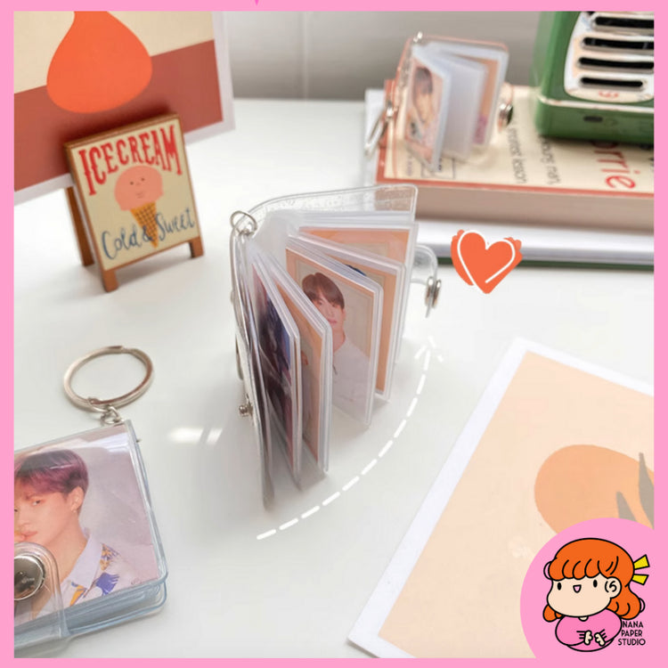 🇸🇬 Mini Photo Album Keychain DIY Photo Insert Gifts Giveaways Project