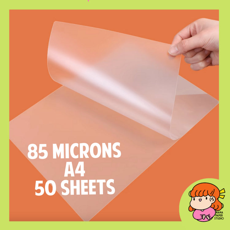 🇸🇬 A4 6 Inches Hot Laminating Film Laminate Pouch for Machine Project Thick 50 Sheets