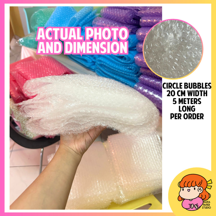 🇸🇬 Assorted Color Heart Bubbles Bubble Wrap Smaller Quantity Pink Purple Green Yellow Blue Nana Paper Studio 1 PC