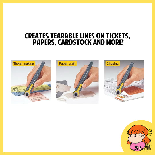 🇸🇬 Perforation Cutter for Paper Tickets Project Cardstock 18MM