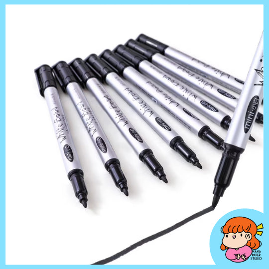 🇸🇬 Whiteboard Marker - Erasable in Glass Board Wood 1.0 MM Tip Thin Pen