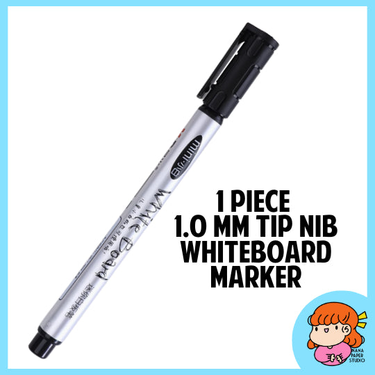 🇸🇬 Whiteboard Marker - Erasable in Glass Board Wood 1.0 MM Tip Thin Pen