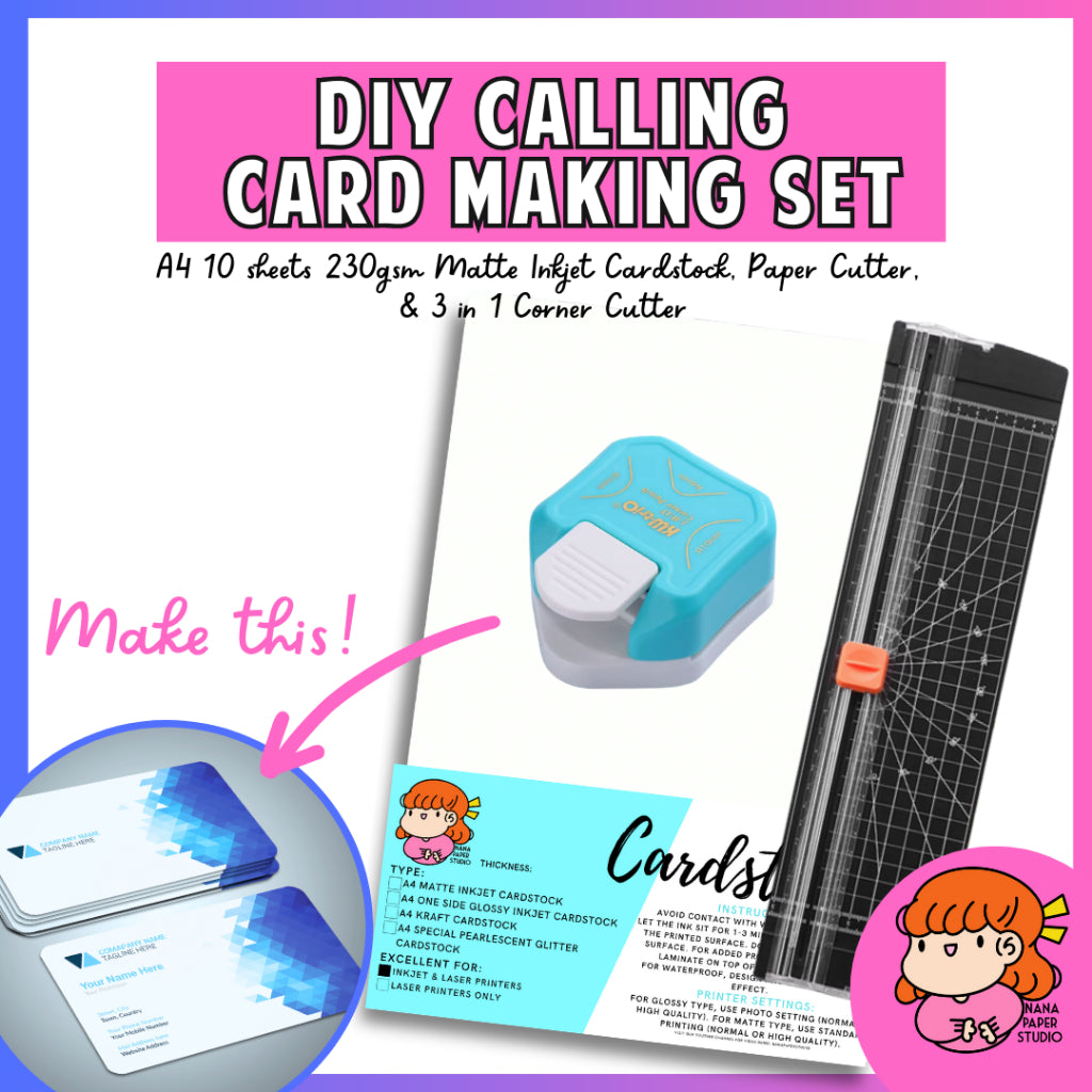 🇸🇬 DIY Calling Card Making Set Bundle - Make Your Own Business Card