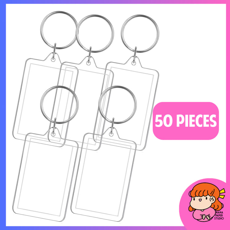 🇸🇬 Wholesale DIY Blank Rectangle Keychain Acrylic Photo Insert