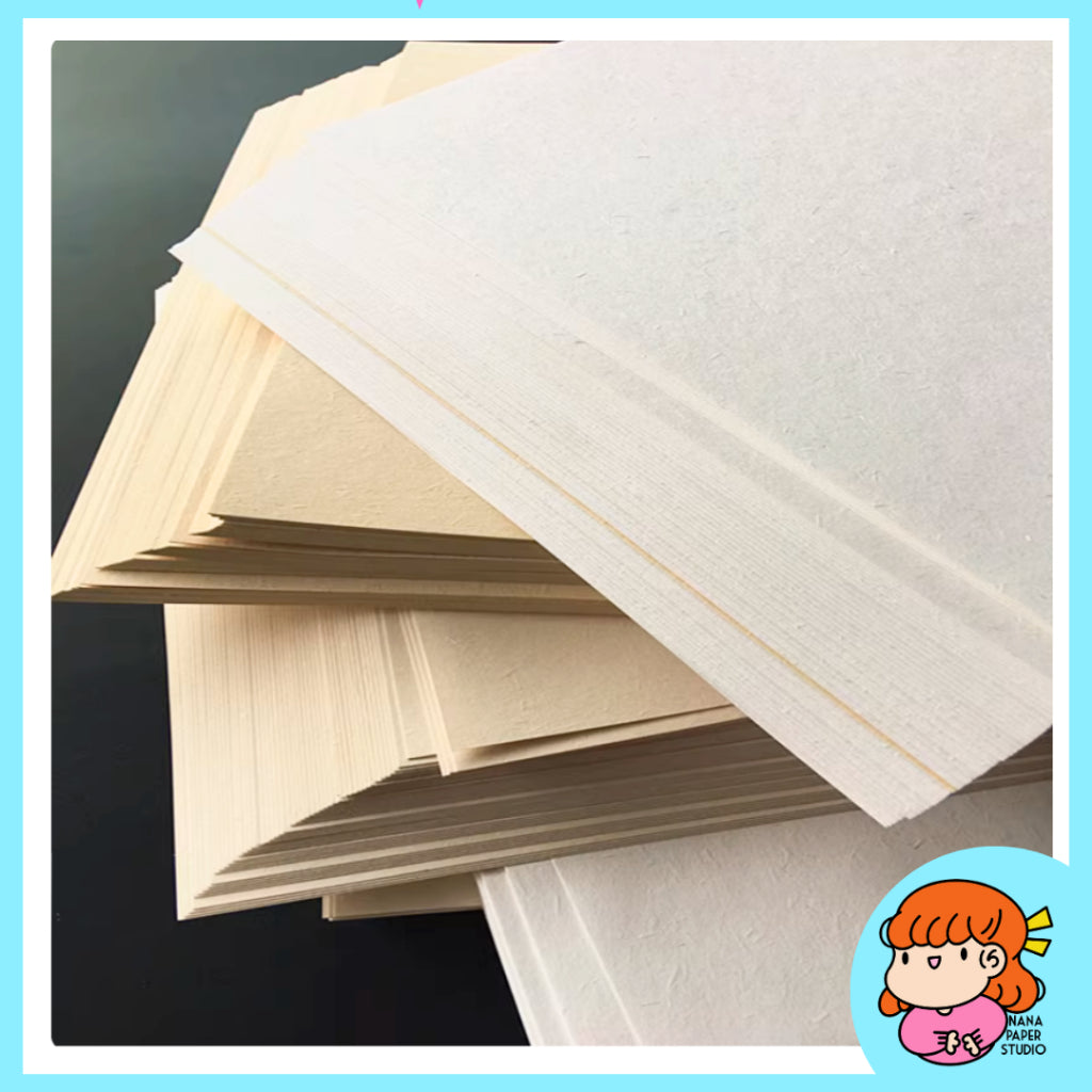 🇸🇬 A4 Textured Printable Cardstock Card Paper Wood Pulp Cream White for ...