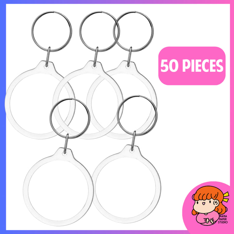🇸🇬 Wholesale DIY Blank Circle Keychain Acrylic Photo Insert