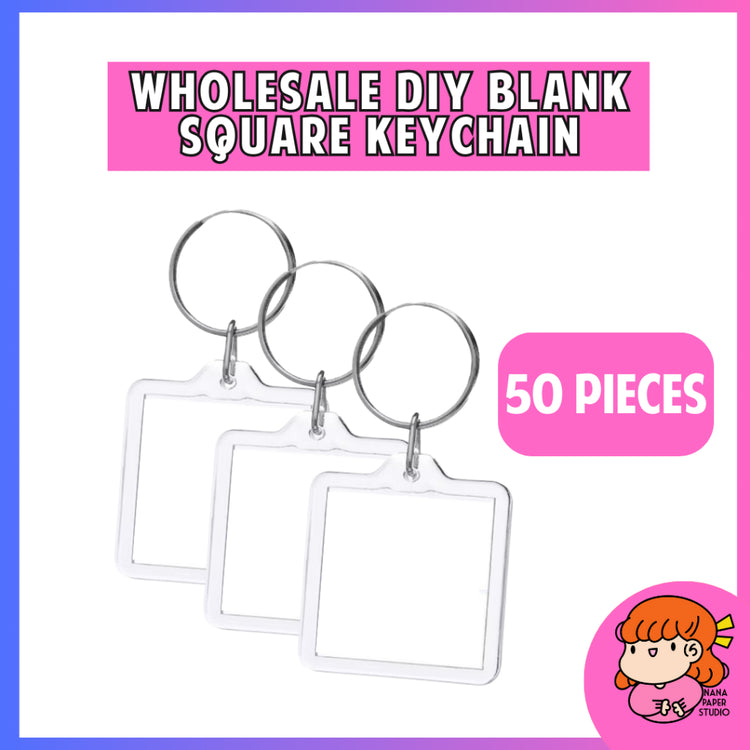 🇸🇬 Wholesale DIY Blank Square Keychain Acrylic Photo Insert
