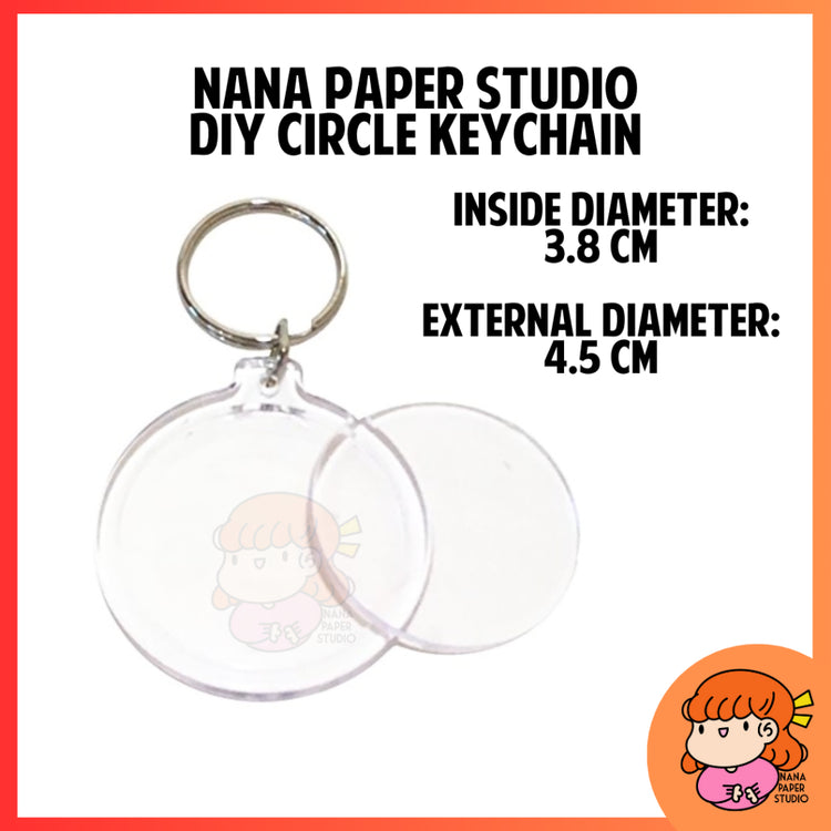 🇸🇬 Wholesale DIY Blank Circle Keychain Acrylic Photo Insert