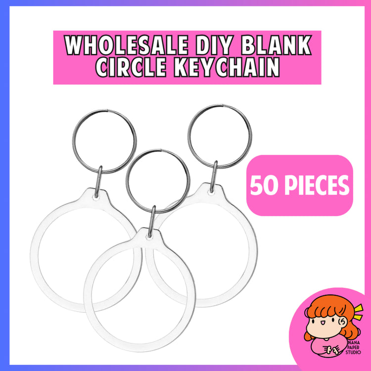 🇸🇬 Wholesale DIY Blank Circle Keychain Acrylic Photo Insert