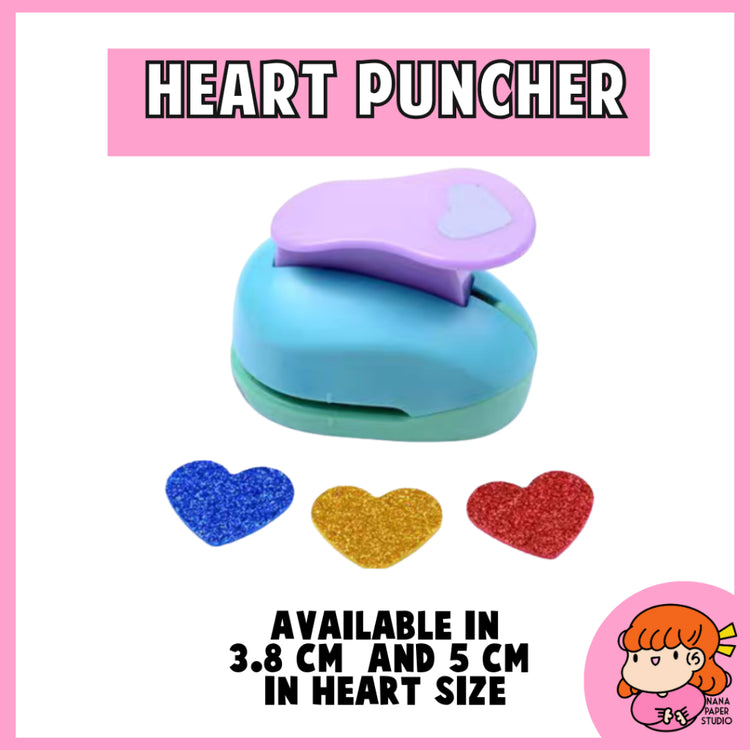 🇸🇬 Heart Puncher for Paper Cardstock Foam - Small Big 1PC