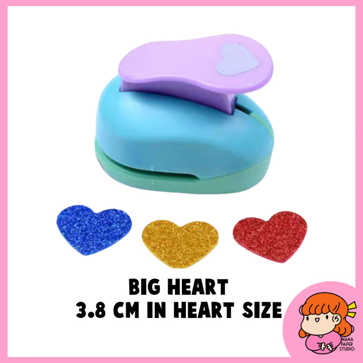 🇸🇬 Heart Puncher for Paper Cardstock Foam - Small Big 1PC