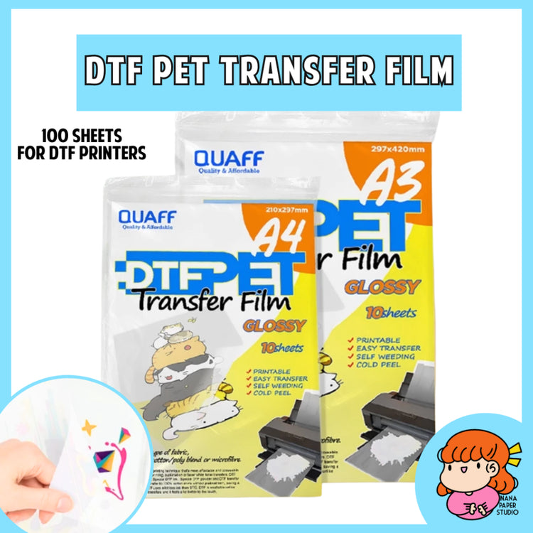 🇸🇬 A3 A4 QUAFF Direct To Film Matte PET Film DTF Film 100 sheets