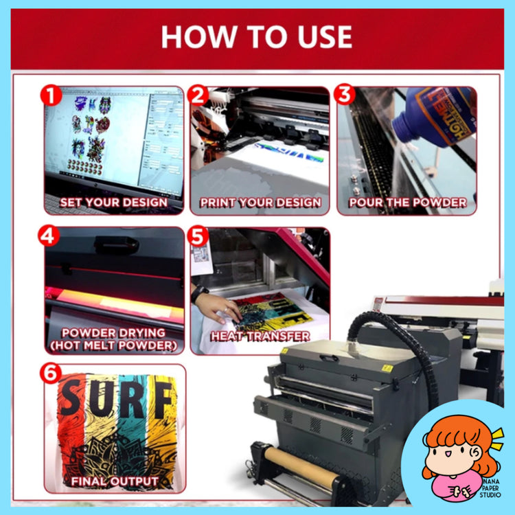 🇸🇬 A3 A4 QUAFF Direct To Film Matte PET Film DTF Film 100 sheets