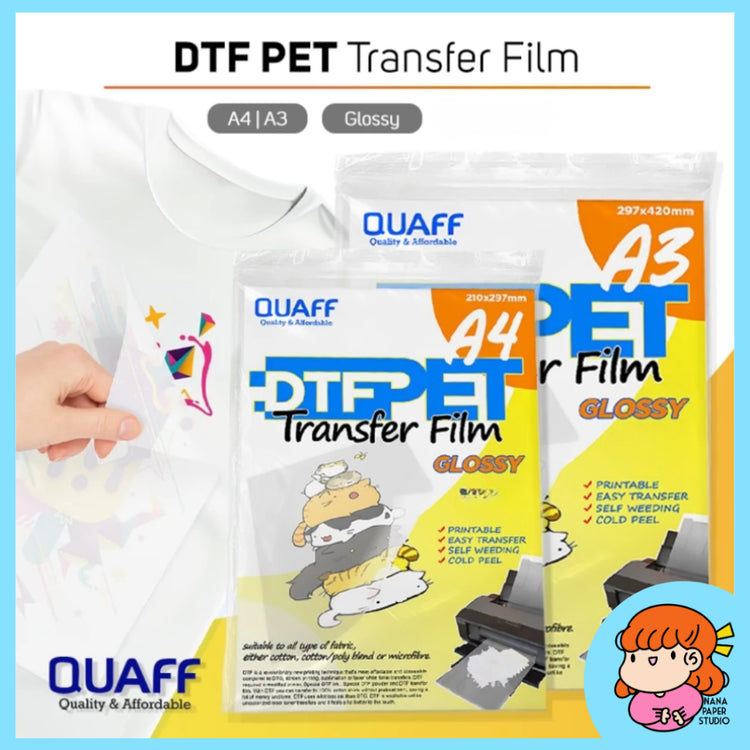 🇸🇬 A3 A4 QUAFF Direct To Film Matte PET Film DTF Film 100 sheets
